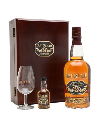 Balblair 33 Year Old Gift Set Nosing Glass + Miniature