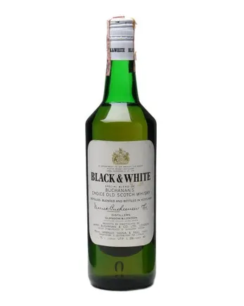 Black & White Bottled 1980s Green Bottle