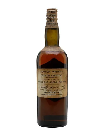 Black & White Bottled 1960s Spring Cap 70 proof