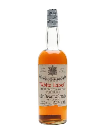 Dewar's White Label Spring Cap Bottled 1950's