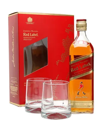 Johnnie Walker Red Label 2 Glass Pack
