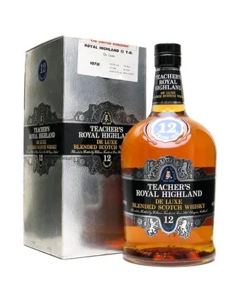 Teacher's 12 Year Old Royal Highland Bottled 1980's