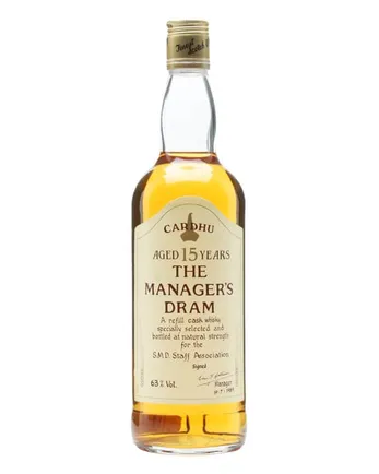 Cardhu 15 Year Old Manager's Dram Bottled 1980s