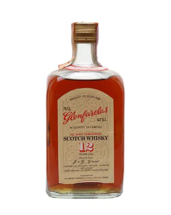 Glenfarclas 12 Year Old Yellow Label Rectangular Bottle OB