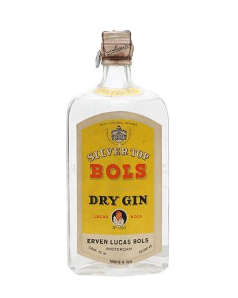 Bols Silver Top Gin Bottled 1950's