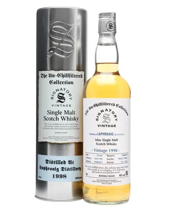 Laphroaig 1998 14 Year Old Casks #700165+6 Signatory Un-Chillfiltered Collection