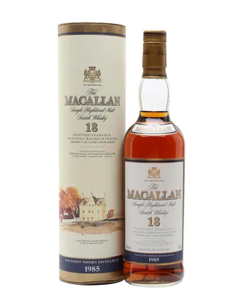 Macallan 1985 18 Year Old Vintage Label